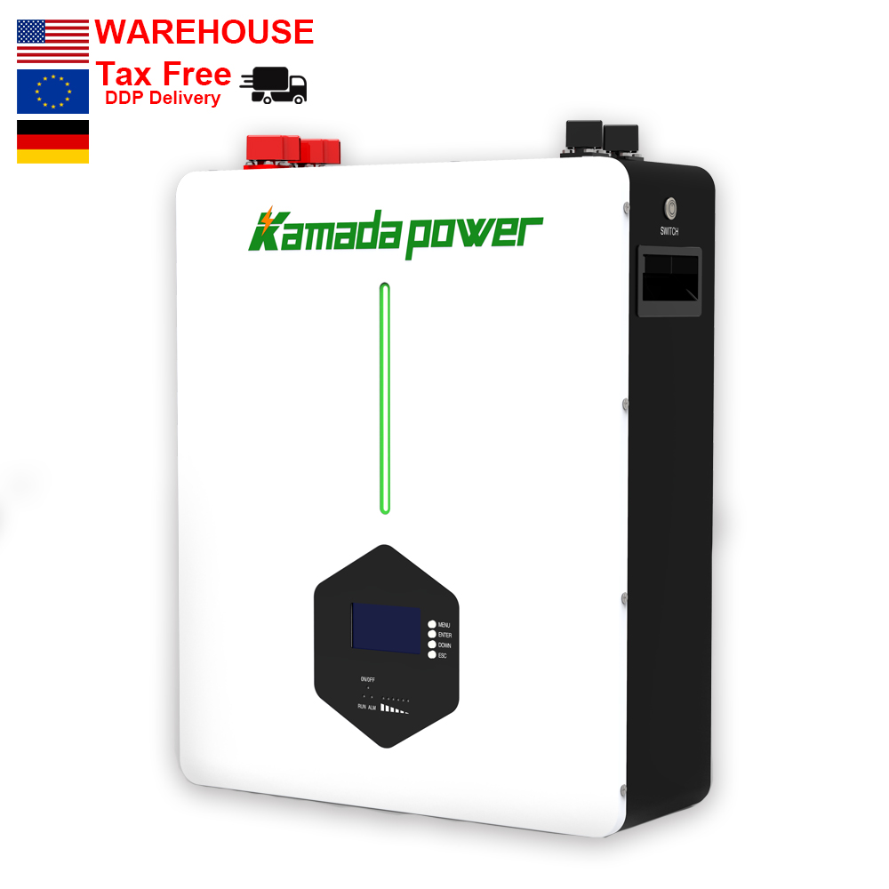 Manufacturers Kamada power 48V 200Ah 300ah LiFePO4 lithium ion battery 10kwh 20kwh solar energy storage powerwall