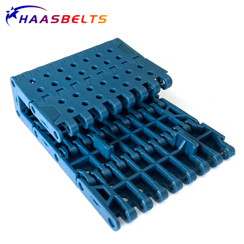 HAASBELTS Plastic Conveyor Perforated Flat Top 1000 Molded to Width With Positrack