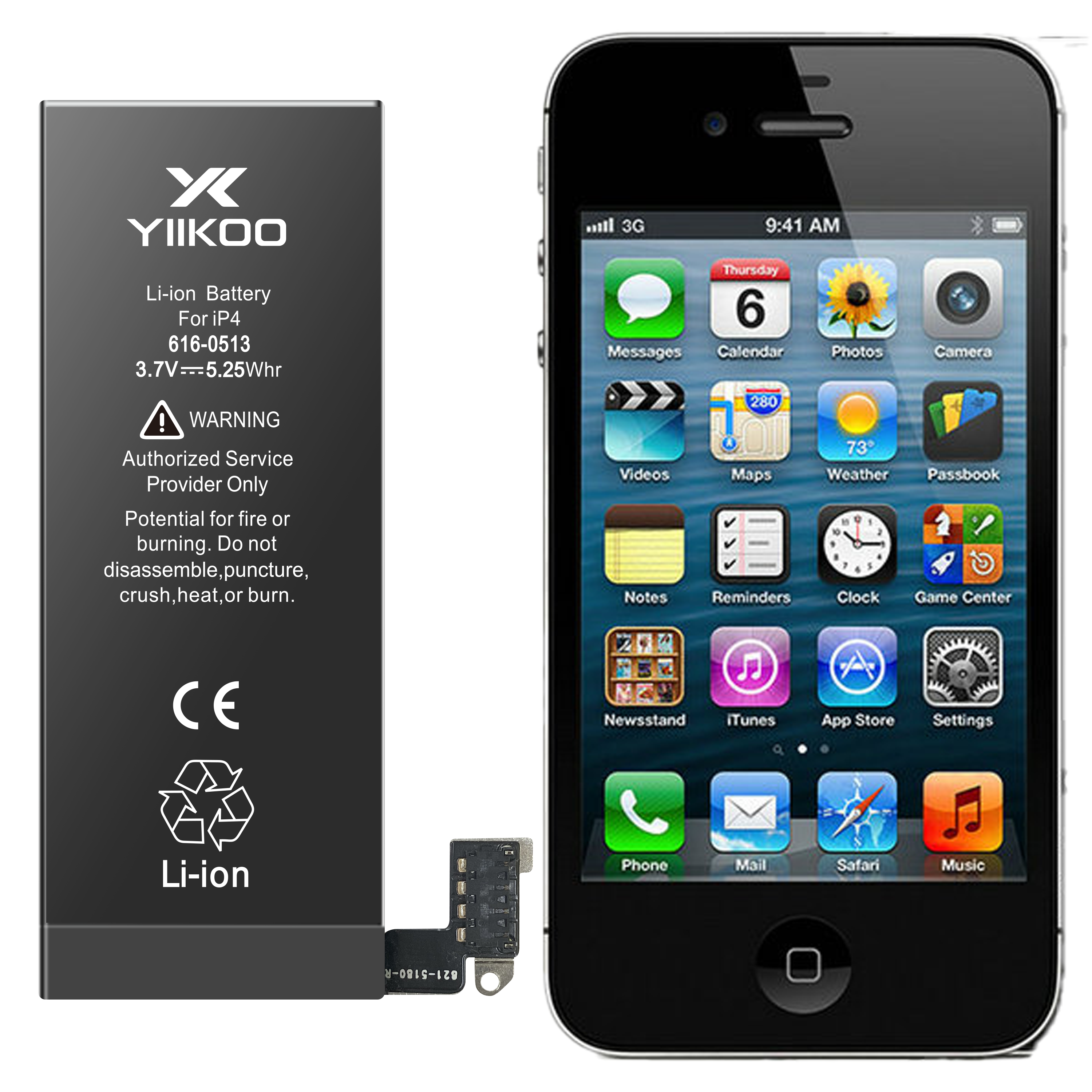Replacement Li-On Phone Battery For Iphone 4 Original Batteries