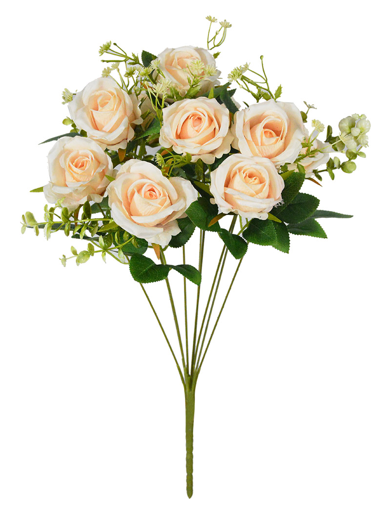 Artificial Tianjin Wholesale Ten Heads Rose Flowers Bouquet