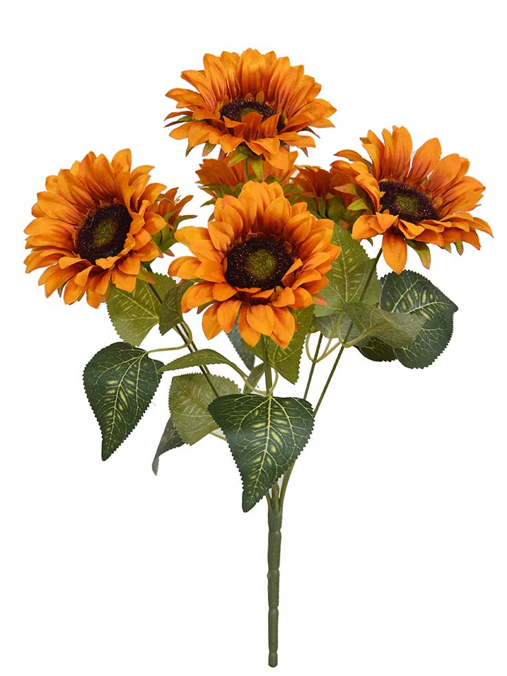 Artificial Sunflowers Bouquets with Stems for Wedding Home Kitchen Table Birthday Decor Indoor Outdoor, Faux Sunflowers with 7 heads Sunflowers Heads-sunfower bouquet NA3017001