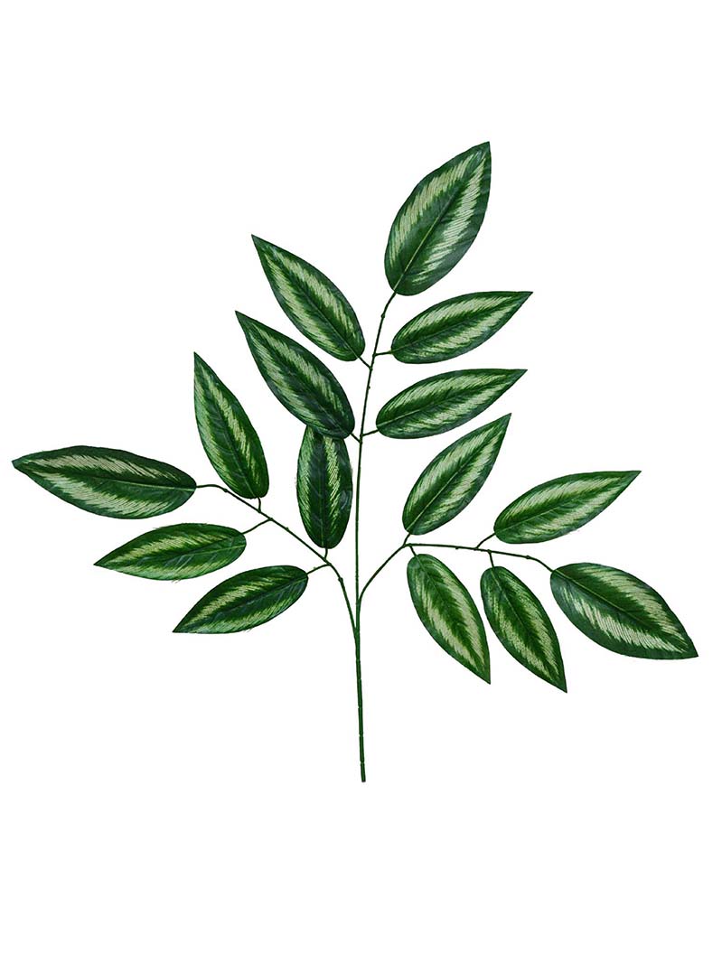 Artificial Greenery Big Leaves Plant Faux Bouquet Plant for Garden Theme Decoration-foliages spray