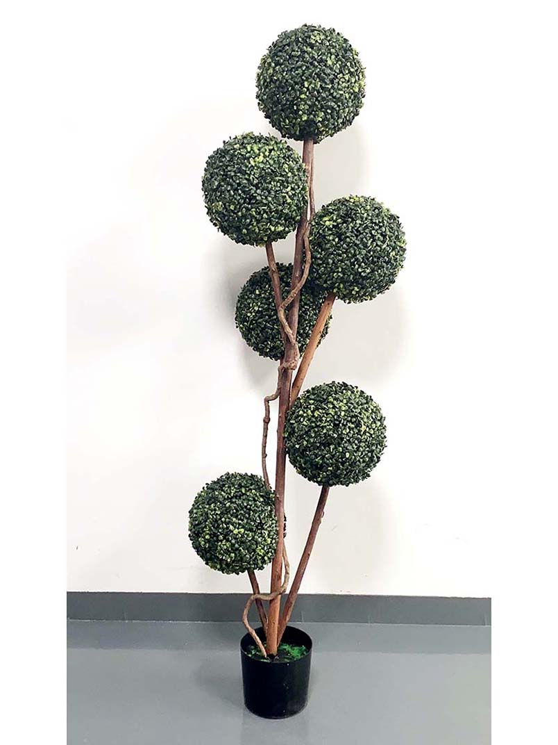  Artificial Boxwood Topiary Tree Double Ball Fake Leave Potted Plants for Indoor Outdoor Farmhouse Decor Green-bonsai XY5230147/XY5230148/XY5230149/XY5230150/XY5230147