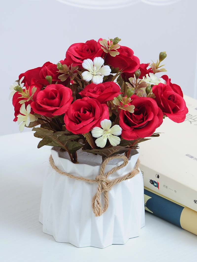 Artificial Flowers Fake Flowers Silk Rose Bouquets Decoration  for Table Home Office Wedding-YA0625037