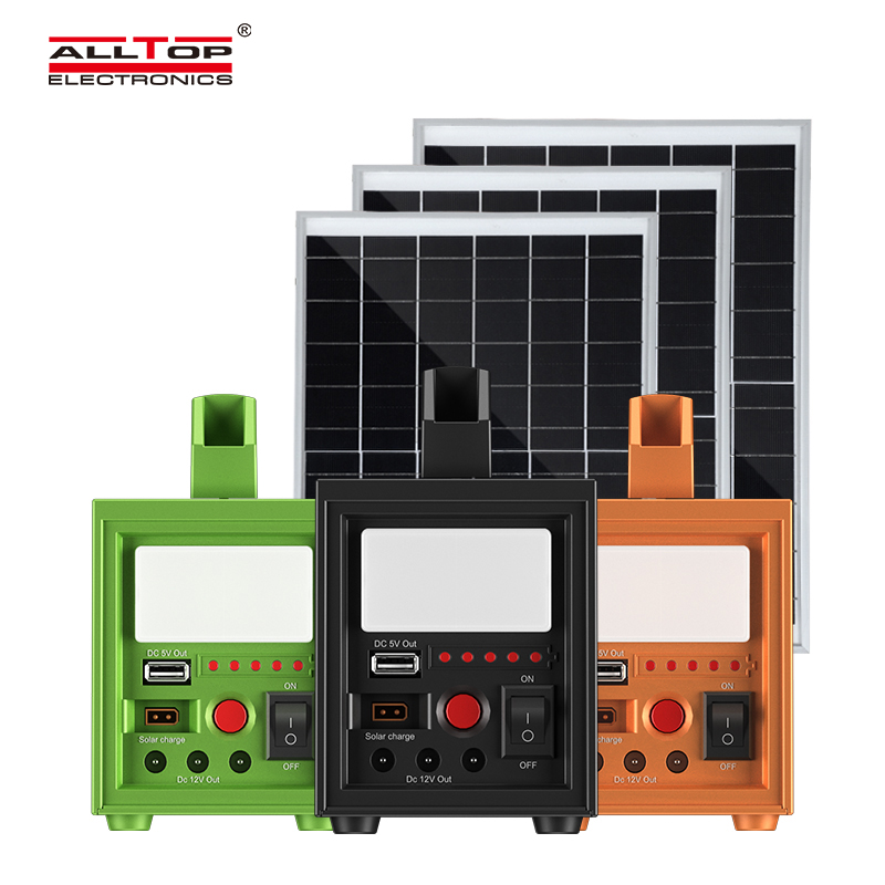 ALLTOP 20W 40W 60W Best Small Home Solar Power Battery Backup System Setup For Electricity At Home