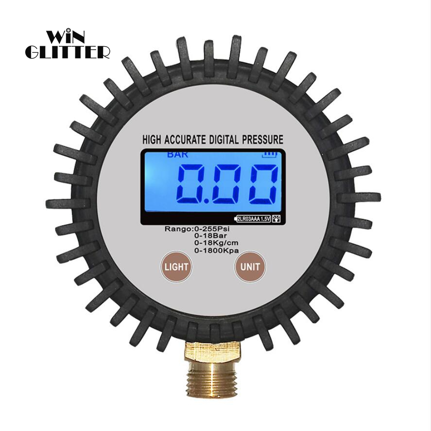 Y-T039 Digital Tire Pressure Gauge with 1/4'' NPT Bottom Connector Digital LCD Display