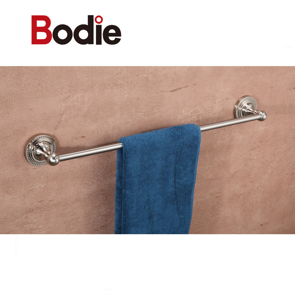 Bathroom Accessories Single Round Towel Rail Zinc Chrome Towel Bar For Bathroom 13311