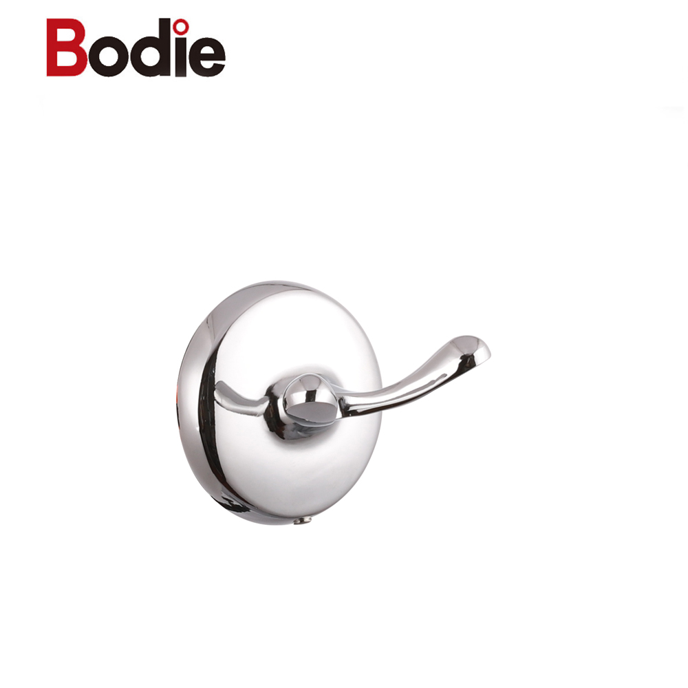 Bathroom accessories zinc cloth hook doule chrome amazom design robe hook for bathroom18108C