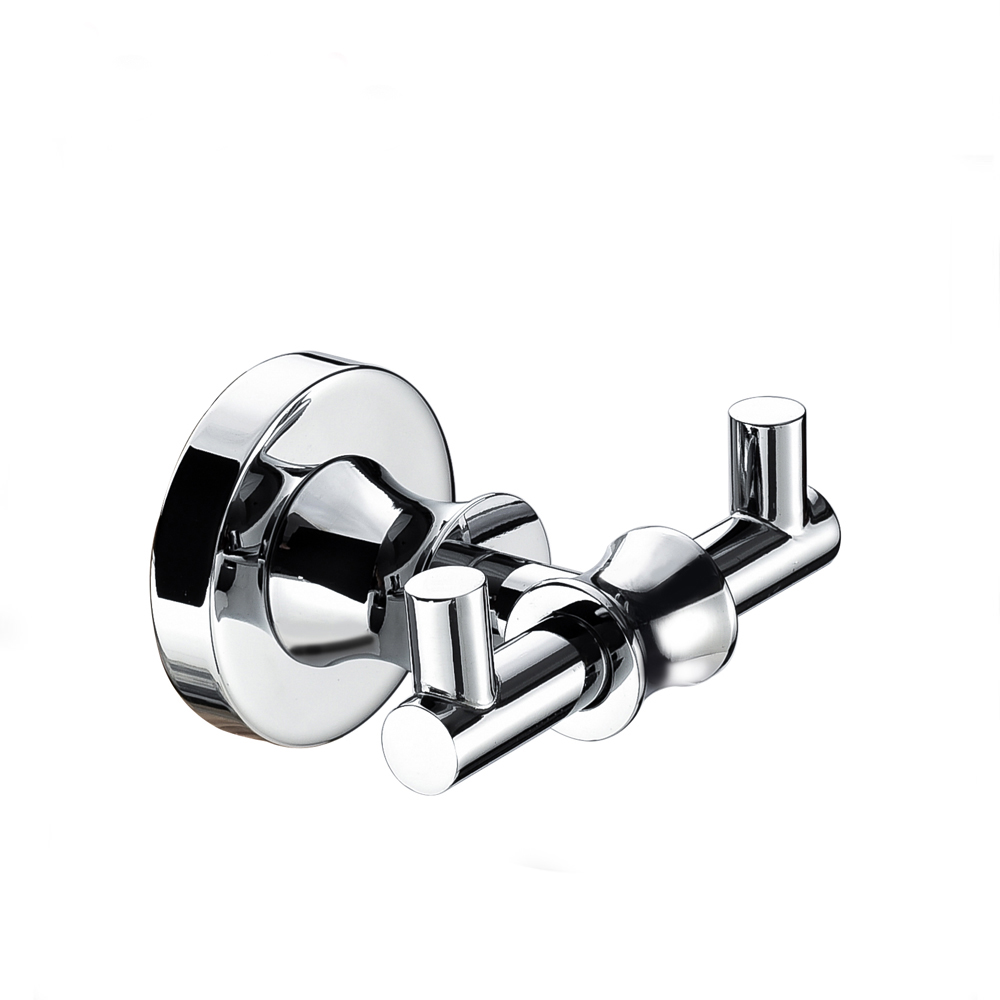 Brass Modern Double Hotel Wall Mounted Round Robe Hook 7808