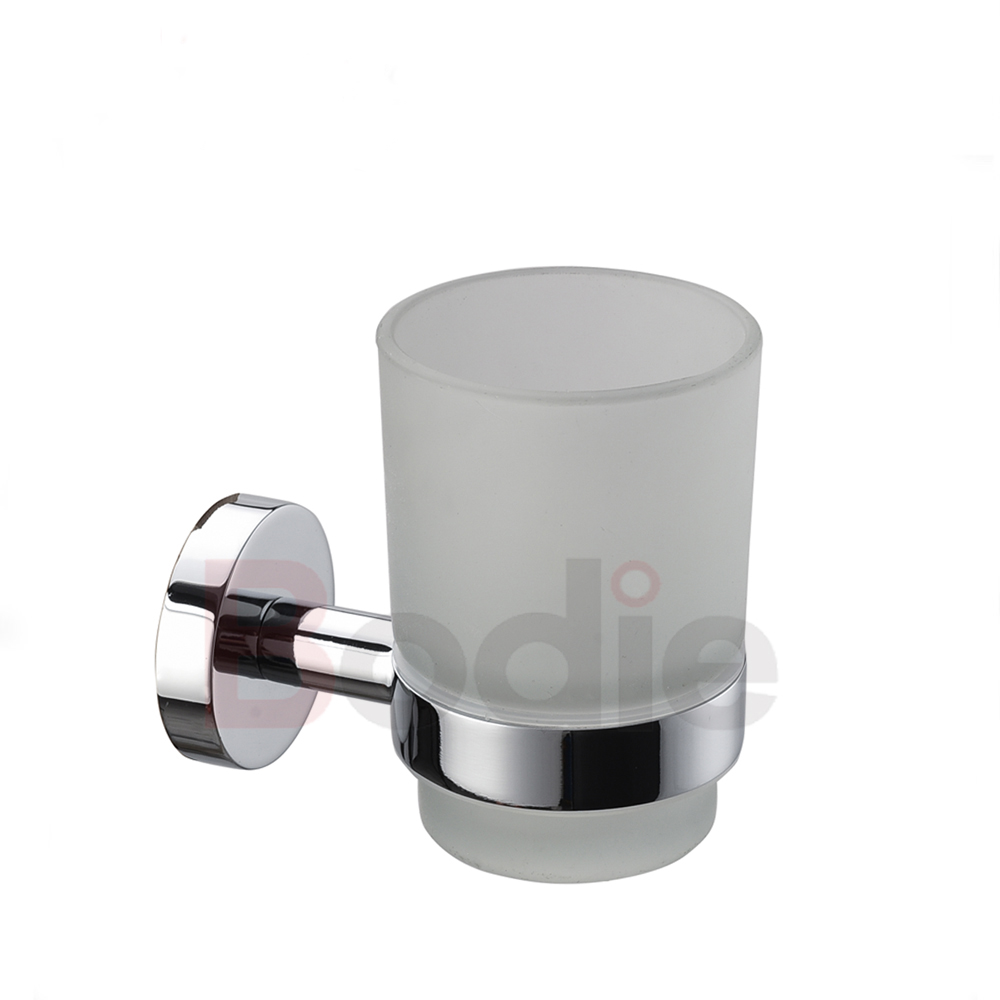 Zinc single toilet tumbler holder round cup tumbler holder for bathroom 21601