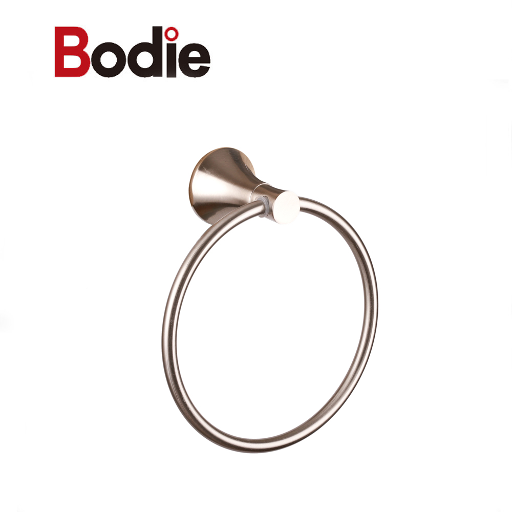 High quality  round towel ring holder nickle simple towel ring for bathroom 18007