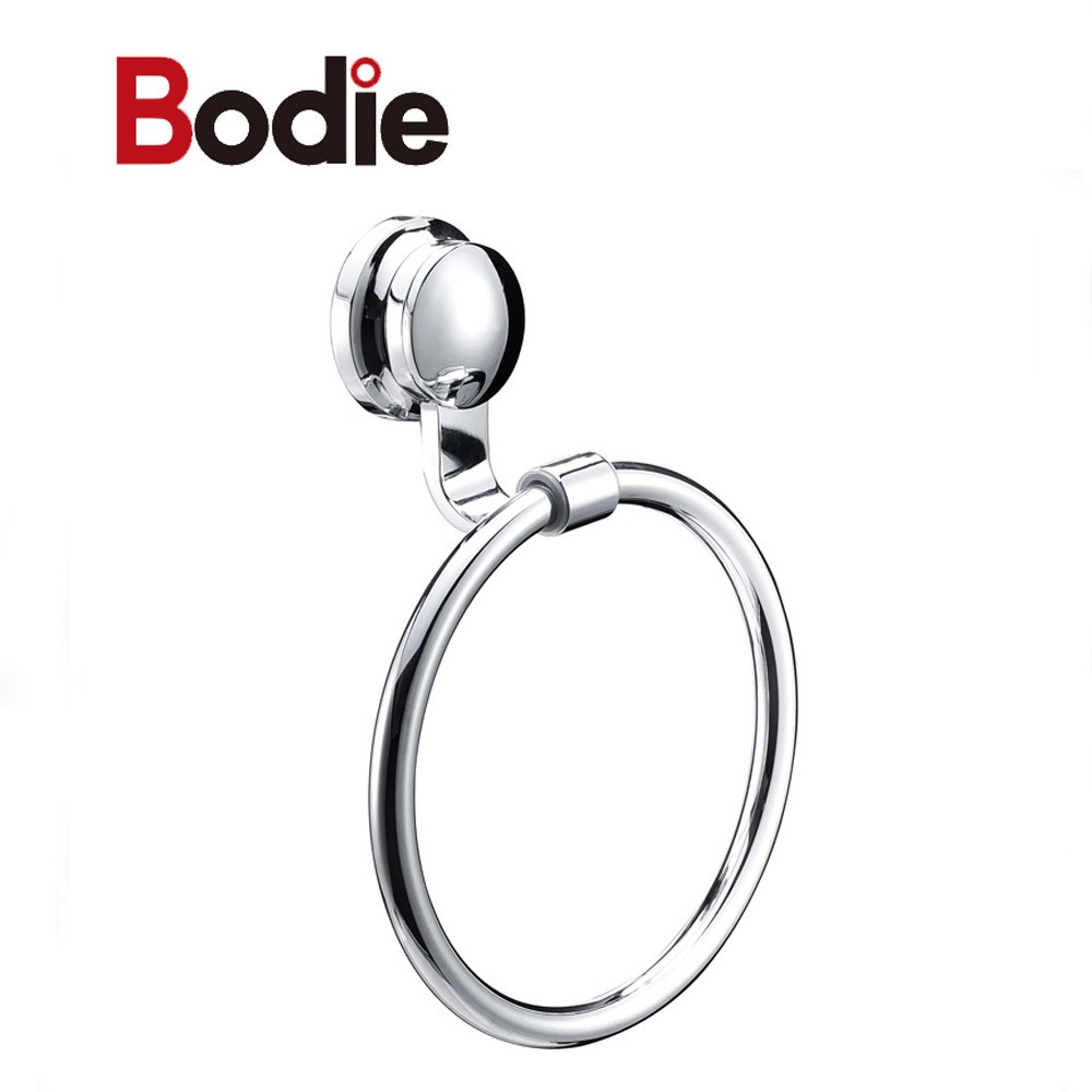 Chromed Bathroom Hotel Accessory Wall Mounted Round Bath Towel Holder Ring 3807