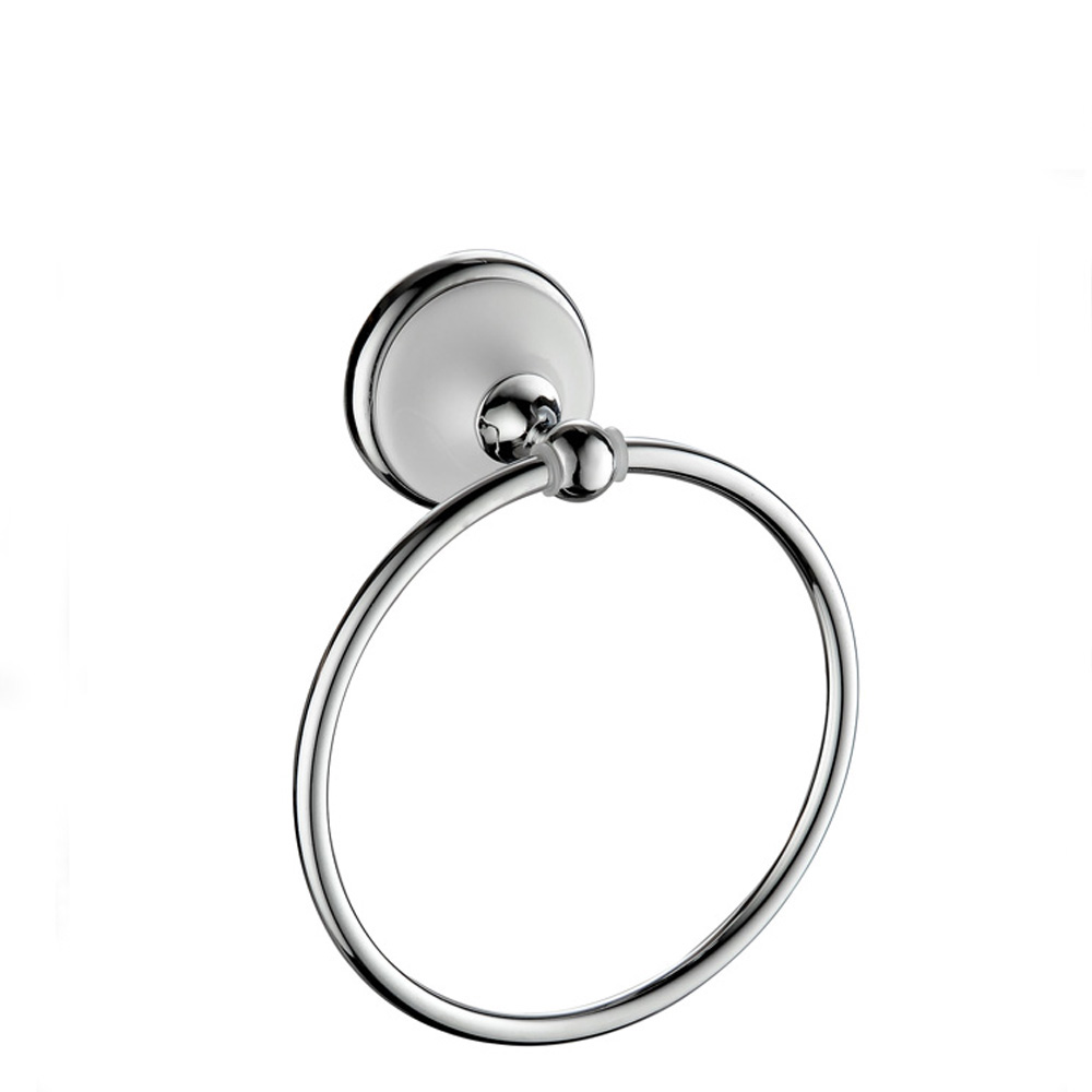 sanitary ware 2018 new design white finish hand towel ring 2407