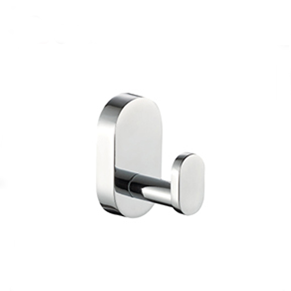 Oval Base Wall Mounted Zinc Chrome Single Robe Hook 11608