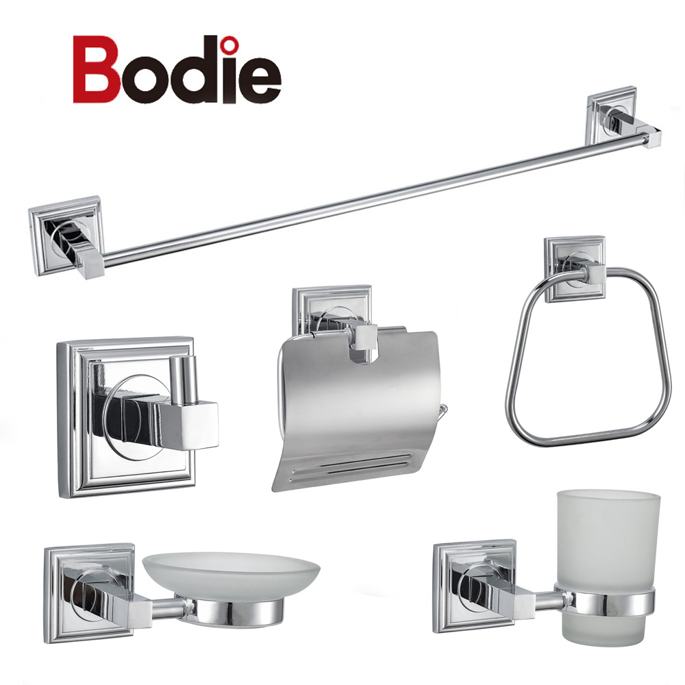 High Quality Zinc Alloy Chrome Finishing Wall Mount Bathroom Accessories 6 pieces Set 3700S
