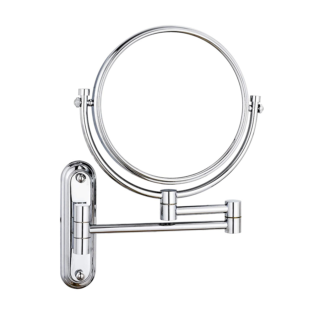 Wall Mount Mirrors 8 Inch Double-Side 10x Magnifying for Makeup and Shaving Mirror Regular View and 10X Magnification Chrome MM10