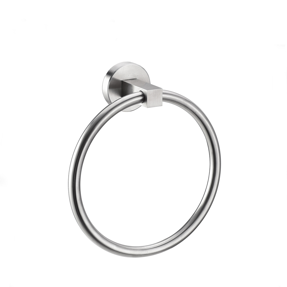 Stainless Steel wall mounted Brushed Nickel Bathroom Towel Ring 6807