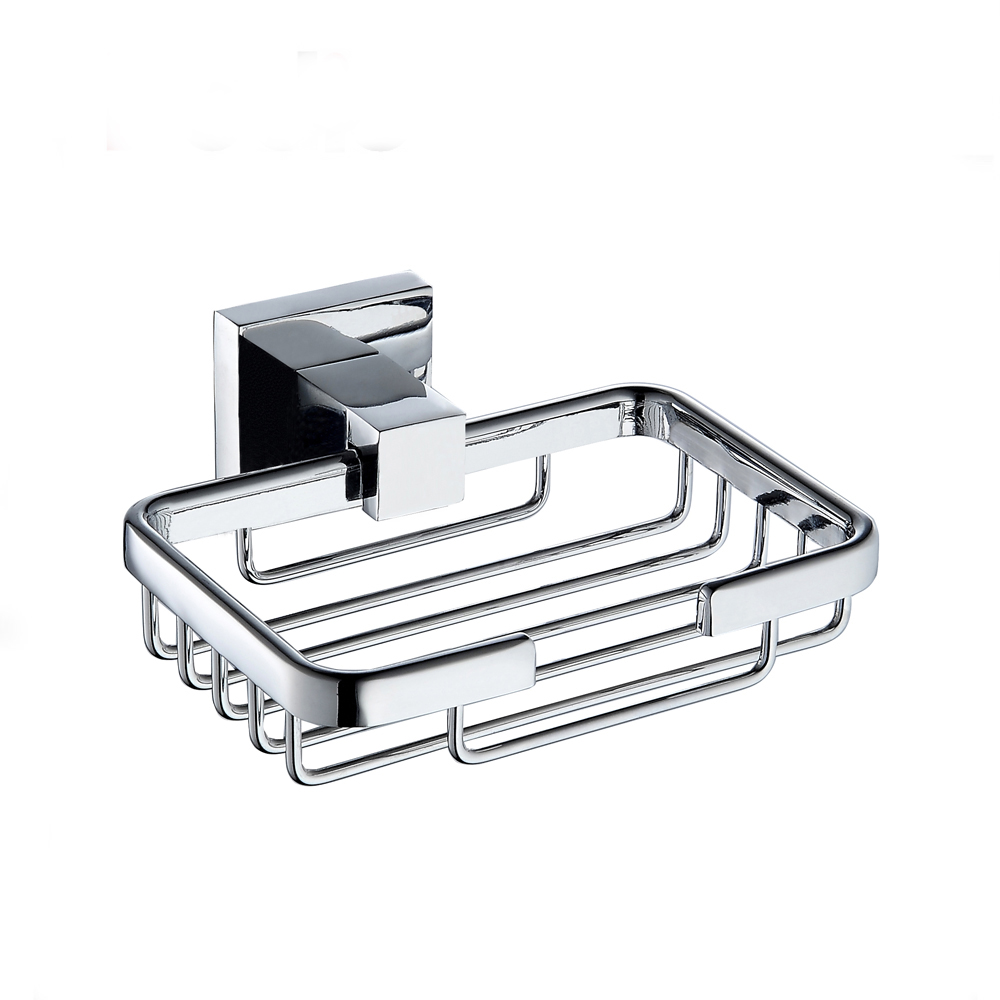  Square Base Shower Room Accessories Zinc Soap Basket6705N