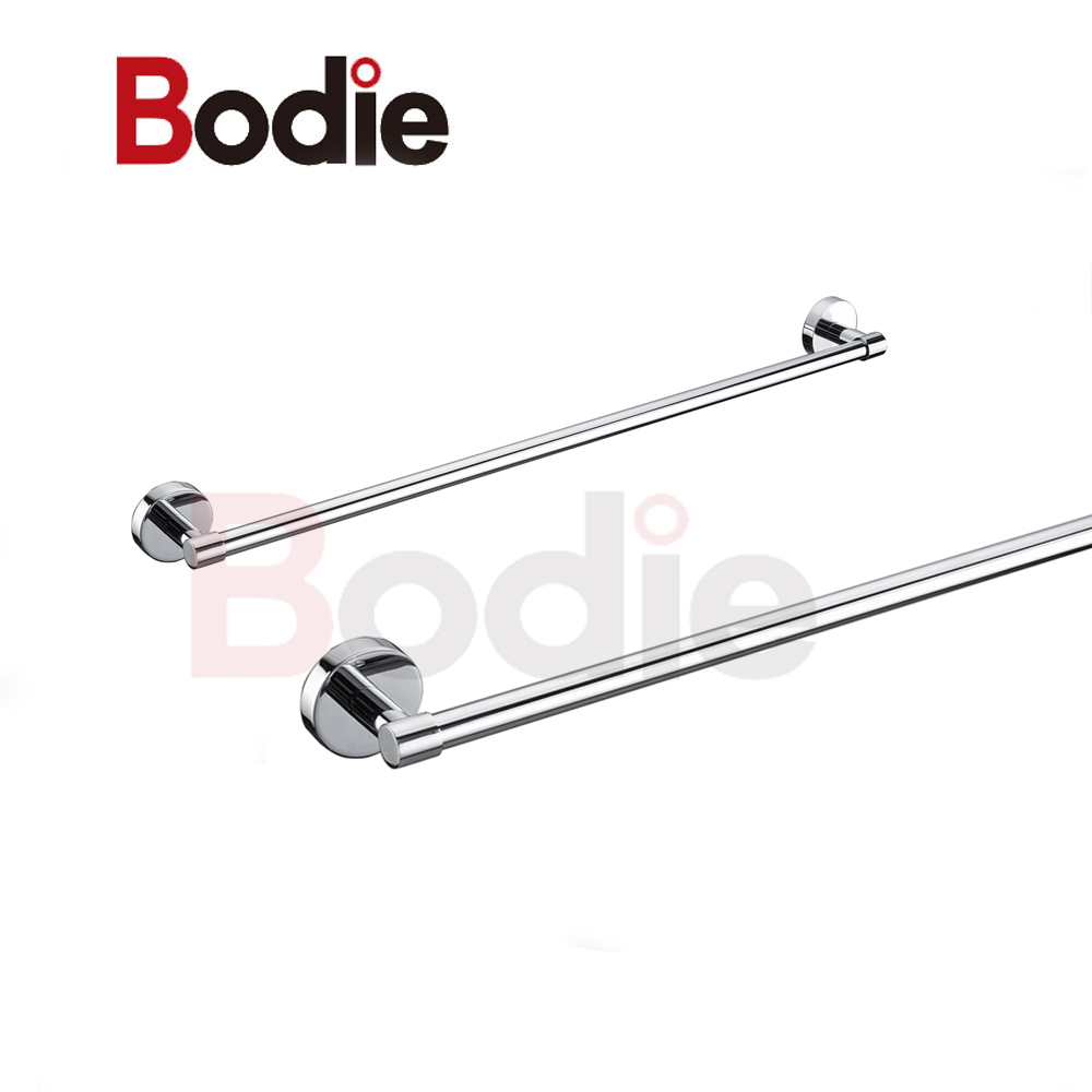 Bathroom Accessories Single Round Towel Rail Zinc Chrome Towel Bar For Bathroom21611