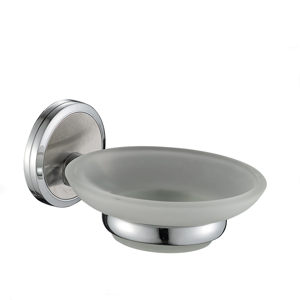 Hot Selling Zinc-Alloy Soap Dish Round Bathroom Wall Mounted Soap Dish Holder 12704