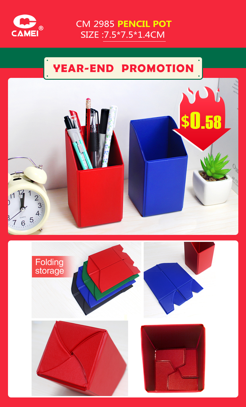  Camei year-end seasonal special offers Christmas promotion polyester pencil pot folding storaage China OEM manufacture supplies