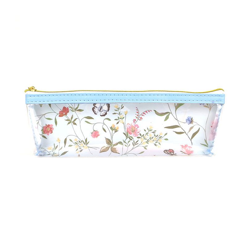 Vintage little flowers pattern leather PVC cosmetic bag makeup bag pencil pouch organizer 3 colors available large capacity for girls teens women ladies