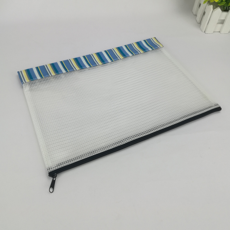 Translucent zipper file bags zipper pouch PVC documents bag folders reciepts oraganizers for school office business home travel