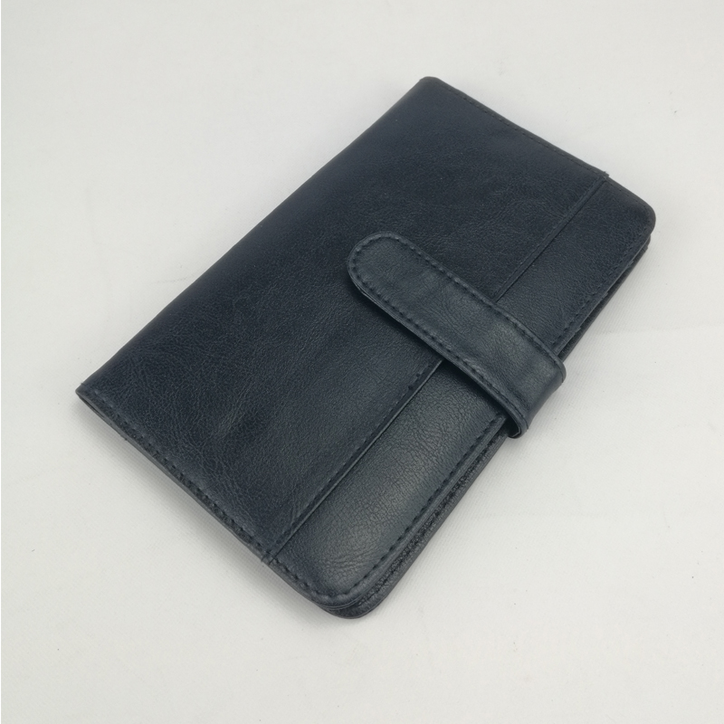 Black business card bag organizer card holder book portable business card binder file sleeve storage for business office school daily use for men women