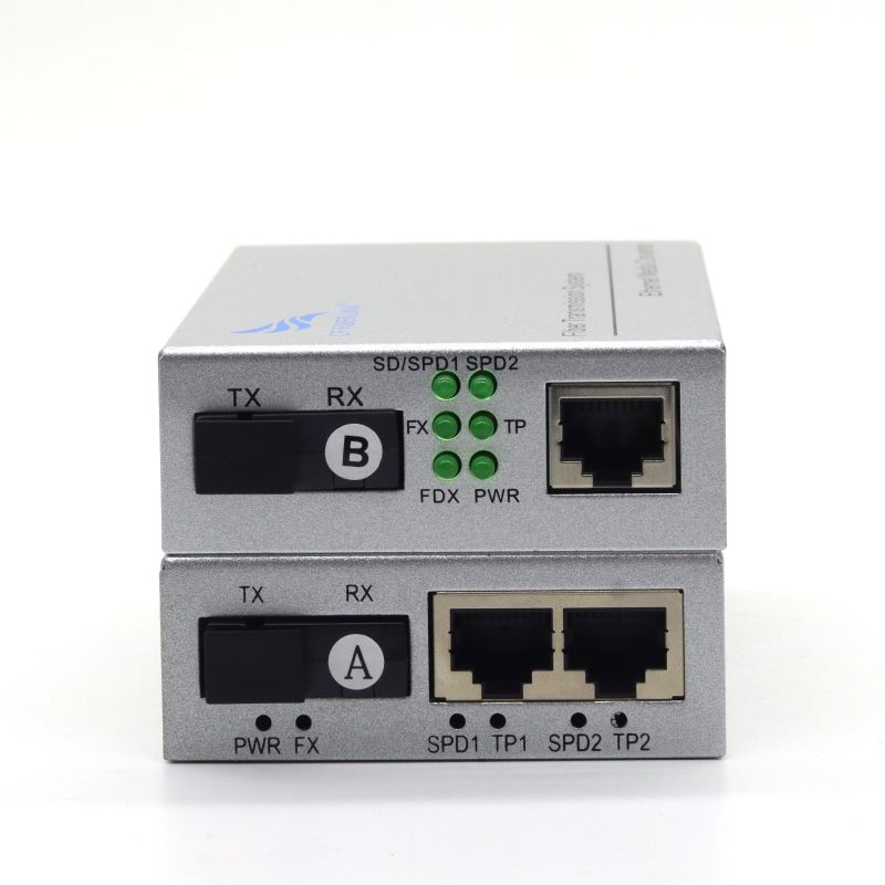  Gigabit fiber optic transceiver (one optical and two electrical)