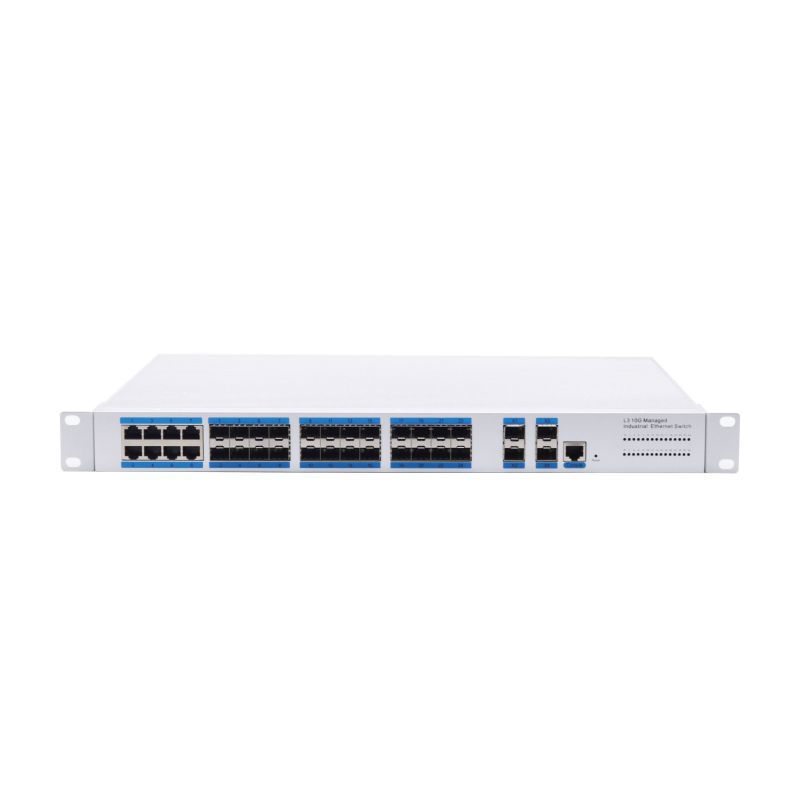  Ring network three layer network management 40 trillion light 24 gigabit light 8 Combo port industrial switch