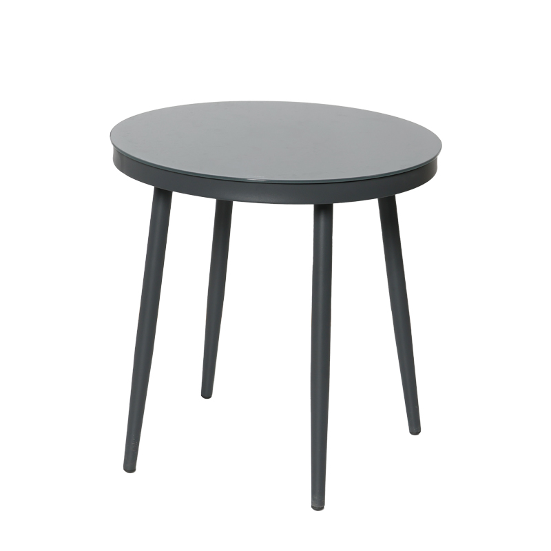 Wholesale Round Metal Tray Top Side Table Carbon Steel Tea Coffee Table White Color Indoor Outdoor Table