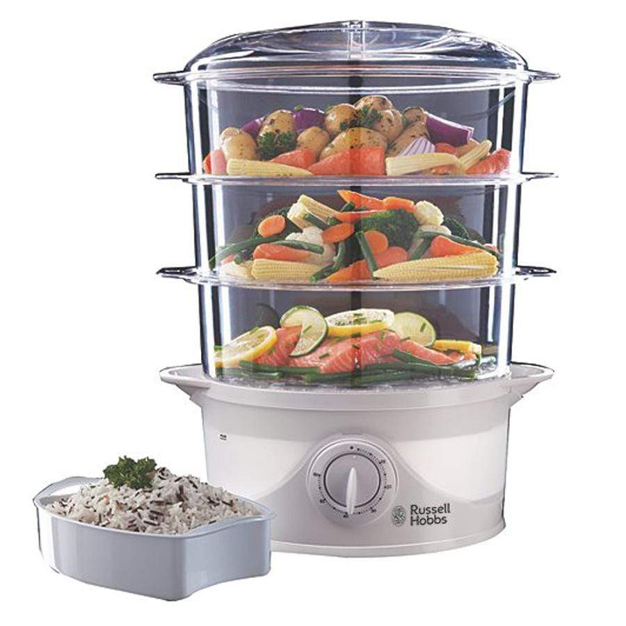 Stainless Steel Electric Food Steamer - 3 Tier Option Available