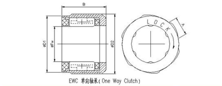 EWC 1WC series One Way Needle Bearing Small One Way Clutch