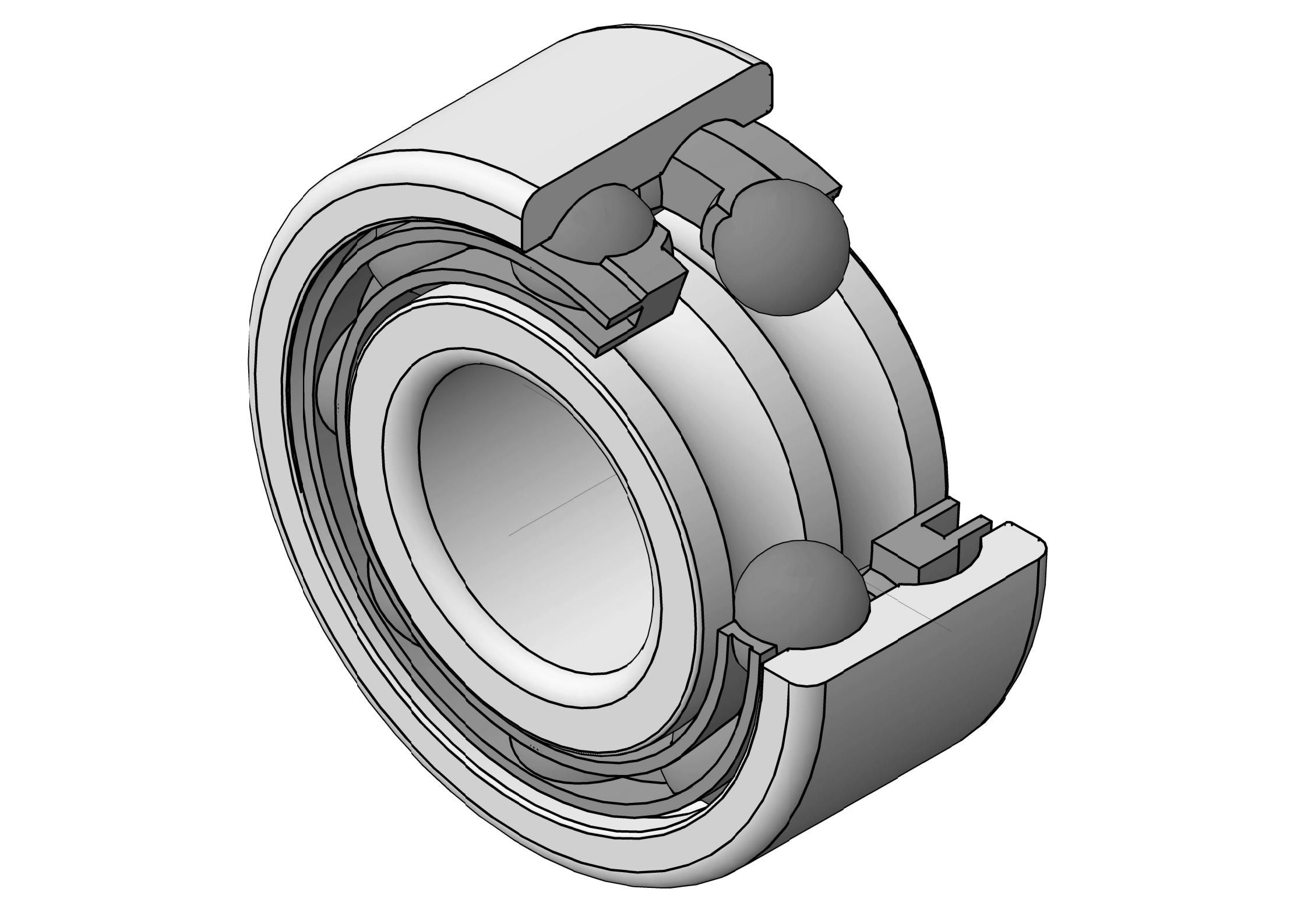 3205 Double Row Angular Contact Ball Bearing 