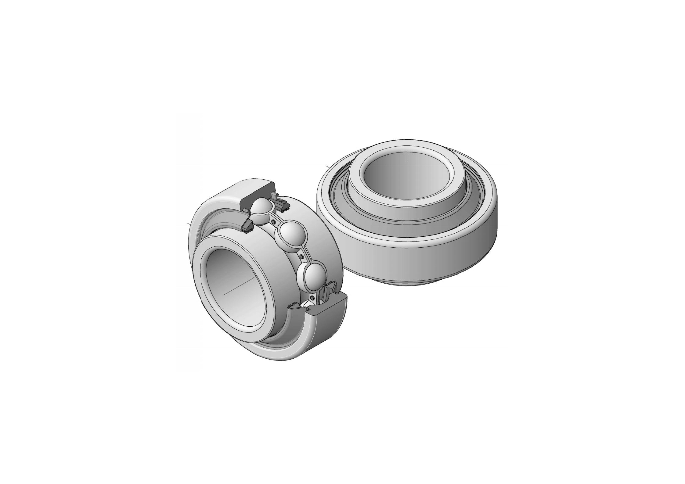 GW214PP2 Round Bore Agricultural bearing 