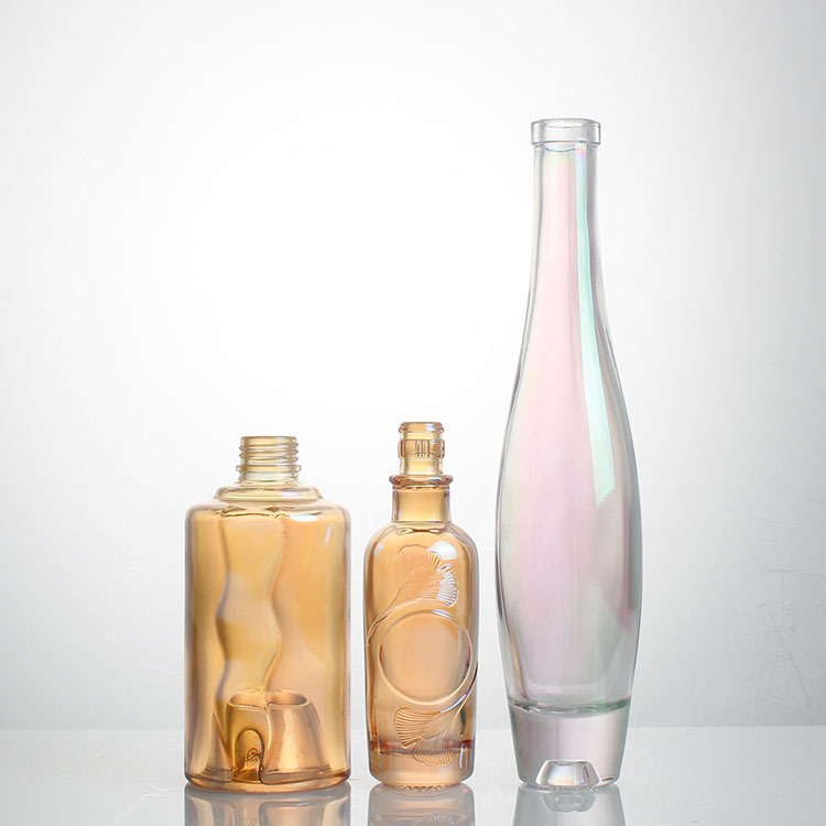 factory supplier Ion Plating Glass Bottle colorful Decorative Glass Hot sale Fragrances home  Color Reflective