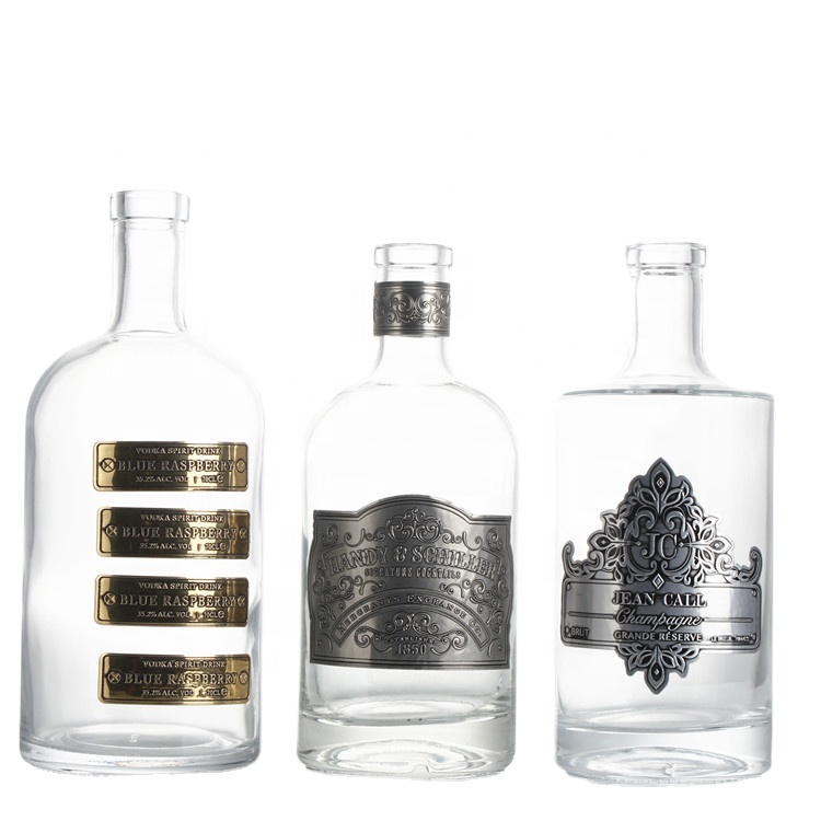 Clear Glass Vodka Bottle - A Stylish Addition to Any Collection