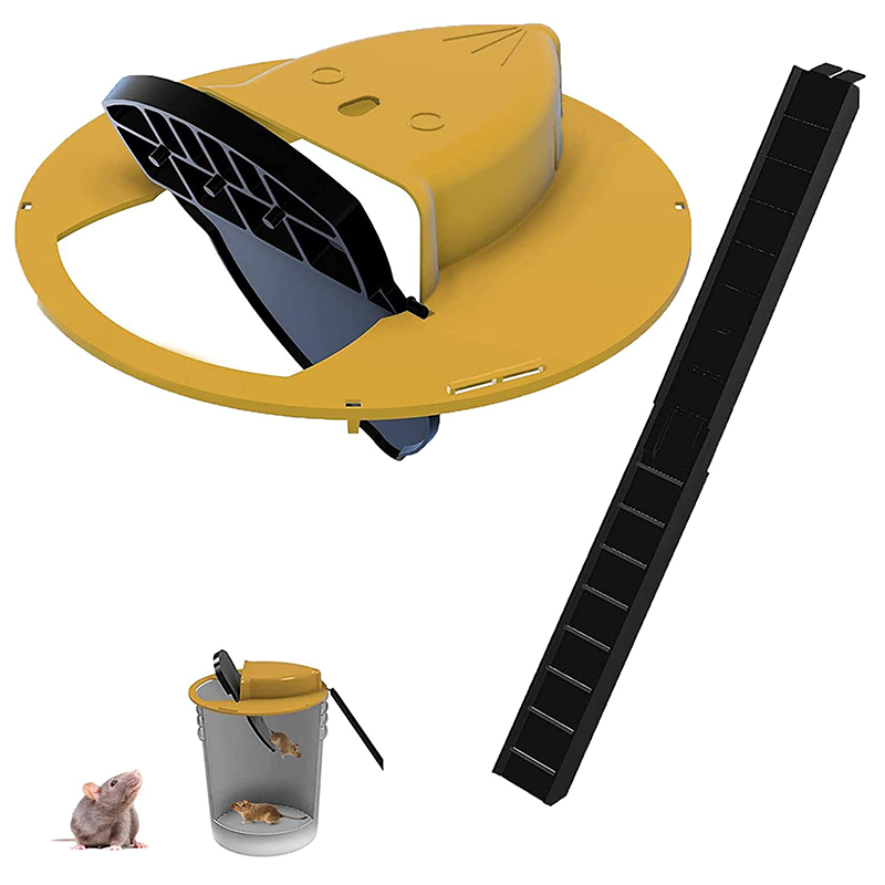 Mouse Trap Bucket - Bucket Lid Mouse/Rat Trap,Auto Reset Multi Catch Humane Rat Trap for Indoor Outdoor DY-008