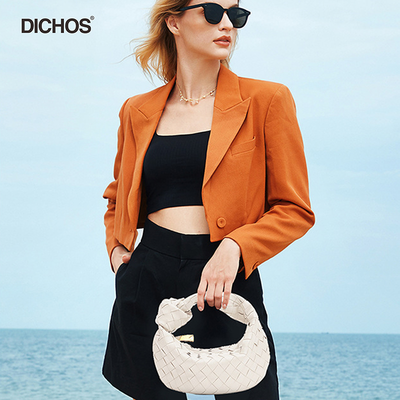 Leather Woven Fashion Mini Clutch Bag Trendy Purse