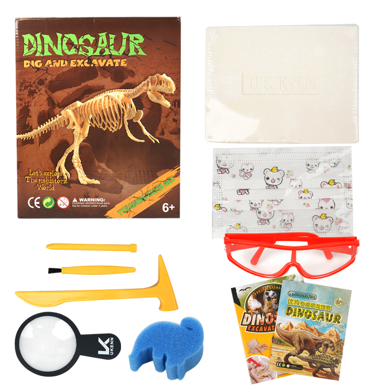 Dukoo Dinosaur skeleton toy K757 dinosaur fossil dig kit 9 different dino dig kit