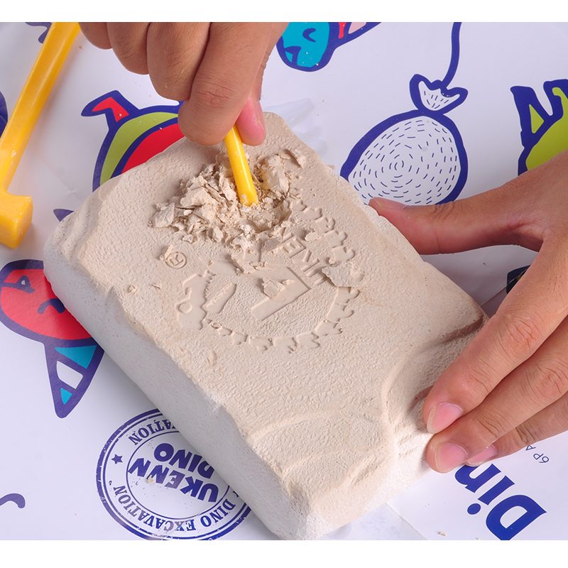 Dinosaur Toys Science Educational Kit Kids Gift , Dig It up Excavation Fossil 3D Skeletons Digging Set