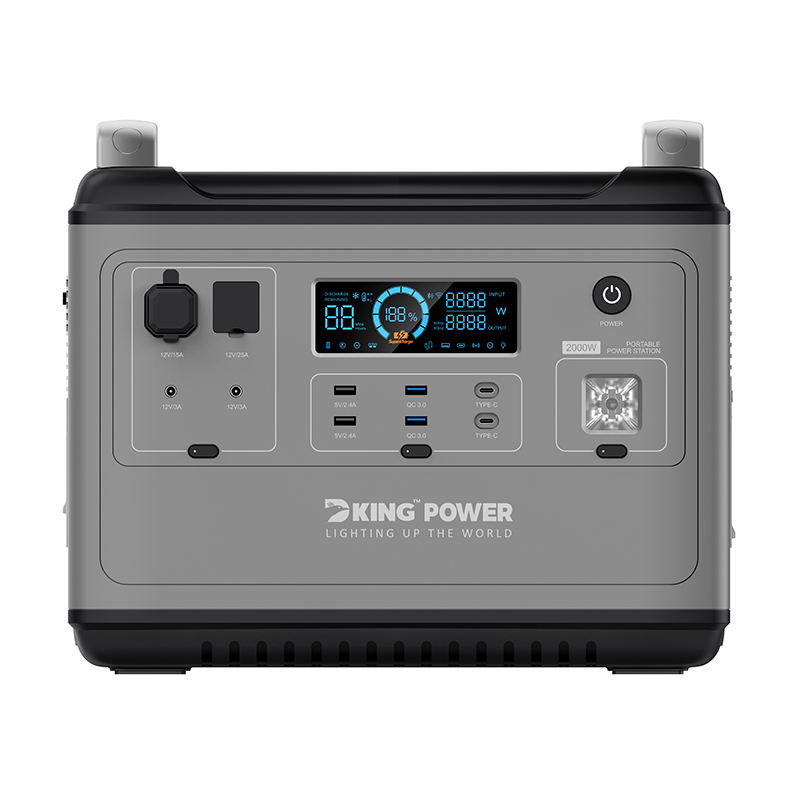 DK-LFP2000-1997WH Huge Capacity 2000W Portable Power Station Solar Generator Energy Storage Power Supply LiFePO4 Battery Outdoor Large Power Bank