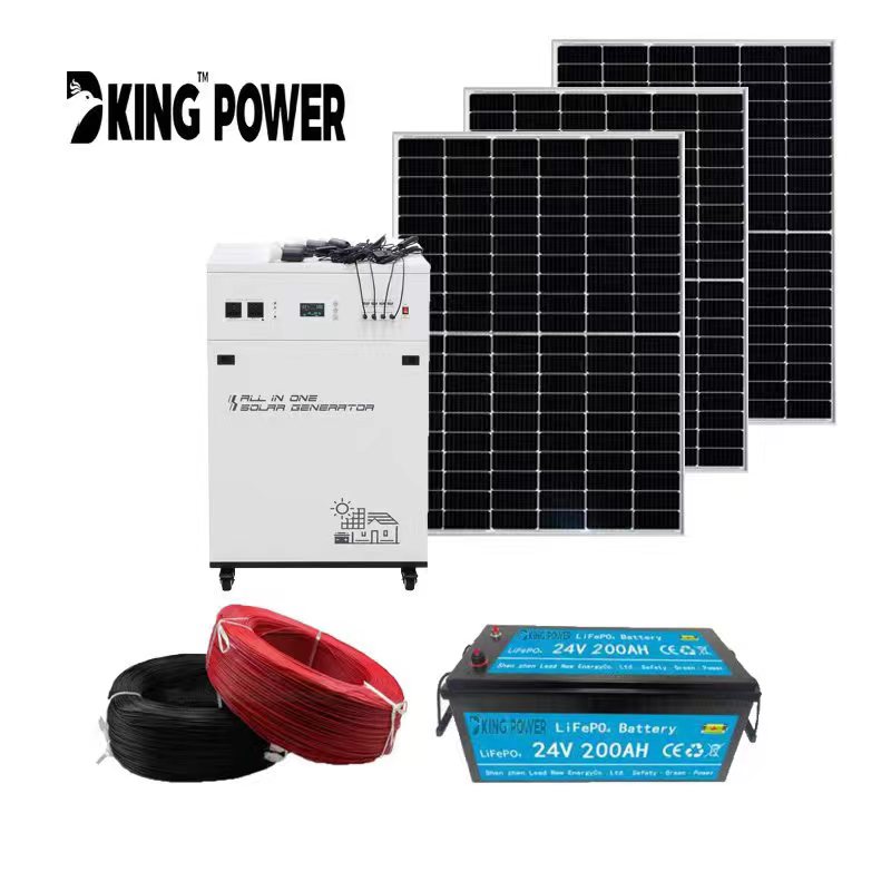 DKSESS 3KW OFF GRID/HYBRID ALL IN ONE SOLAR POWER SYSTEM PORTABLE CAMPING SOLAR GENERATER 