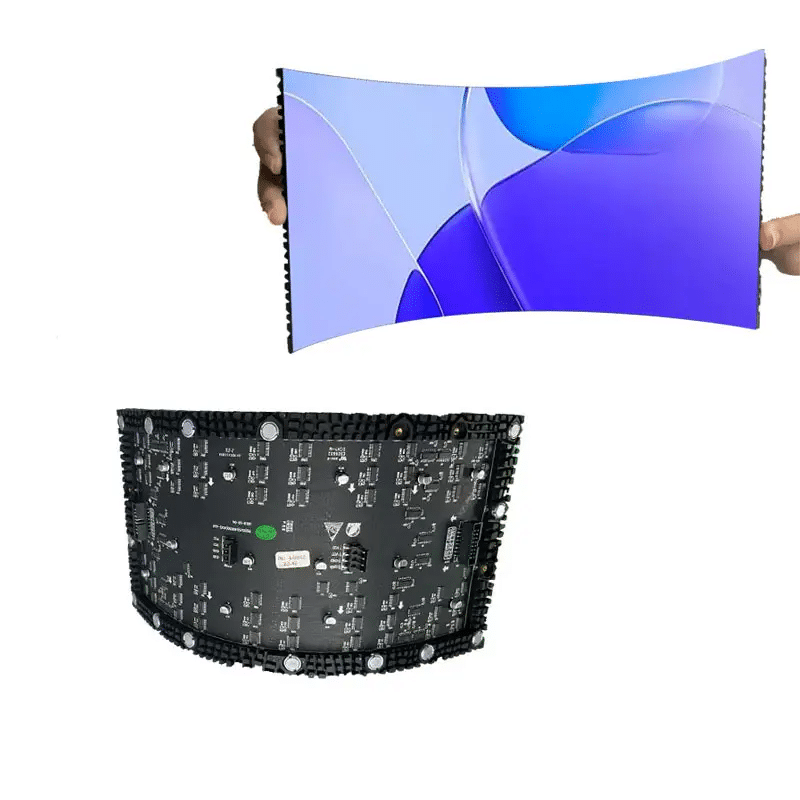 led display screen arc curve-able bendable flexible soft led screen