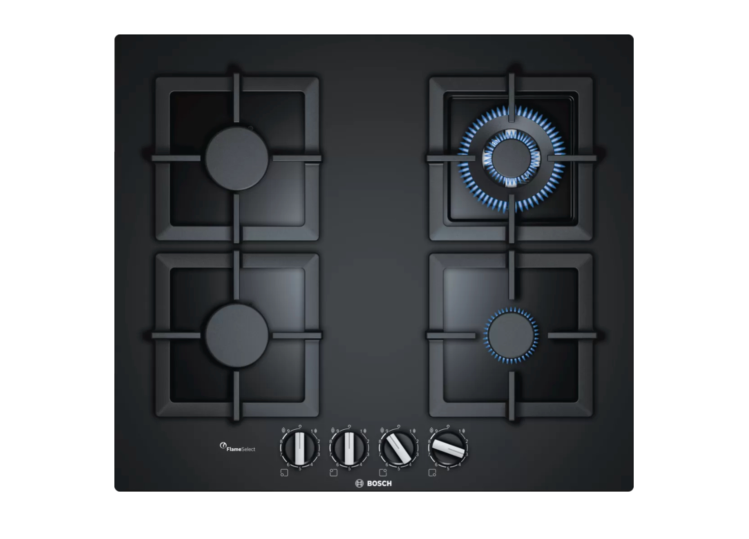 5-Burner Gas Hob with FlameSelect and Wok Burner - Easy-to-Use Controls and Next Day Delivery
