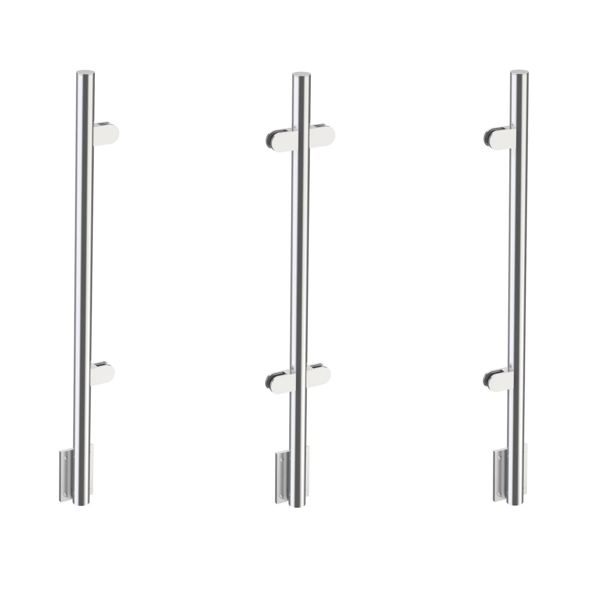 Glass Railing Round Fascia Post Inline Design