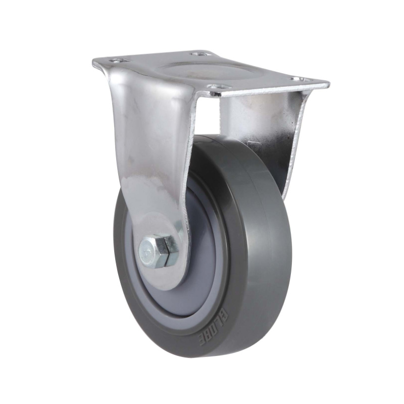  Chrome Plating Medium Duty Equipment PU Trolley Caster Suppliers(Grey)