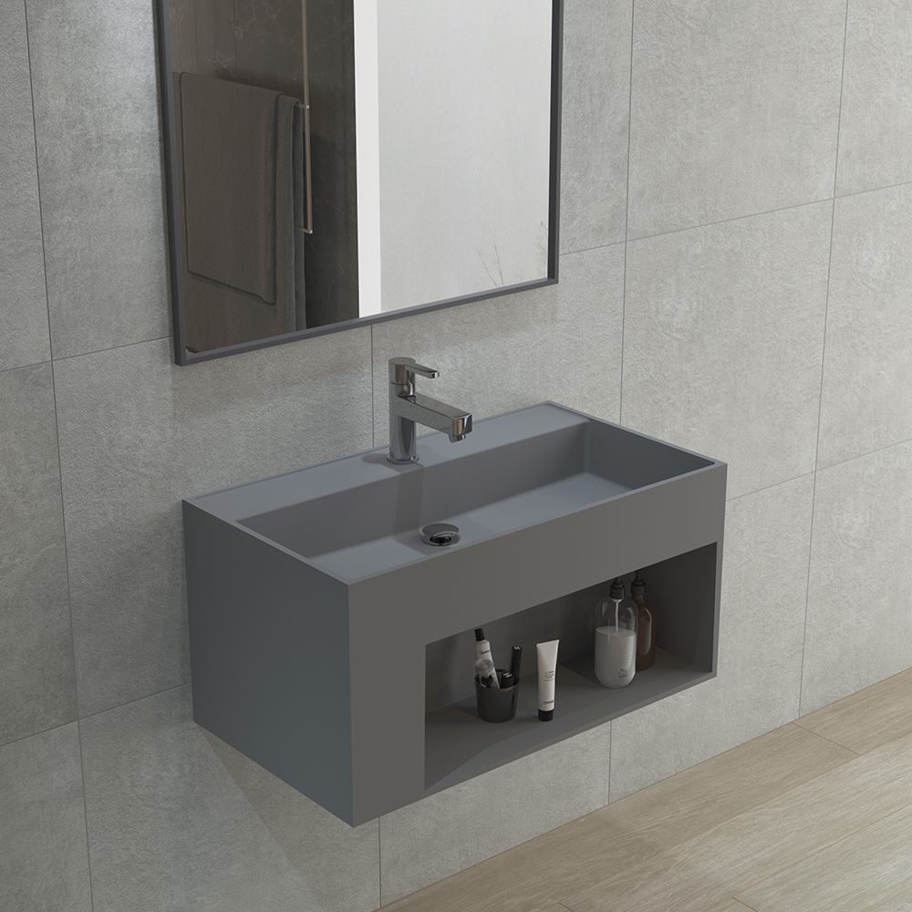 KBh-08  floating Vantiy with pre-drilled Faucet Hole and Overflow