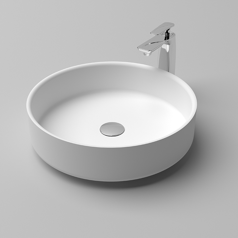 KBc-26 Matt white round classical sinks or a special blue pure resins sink options