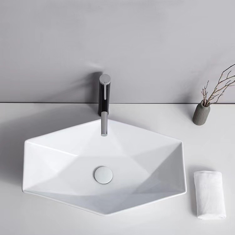 STARLINK-A Unique Diamond Shaped Countertop Basin for Elegant Washrooms